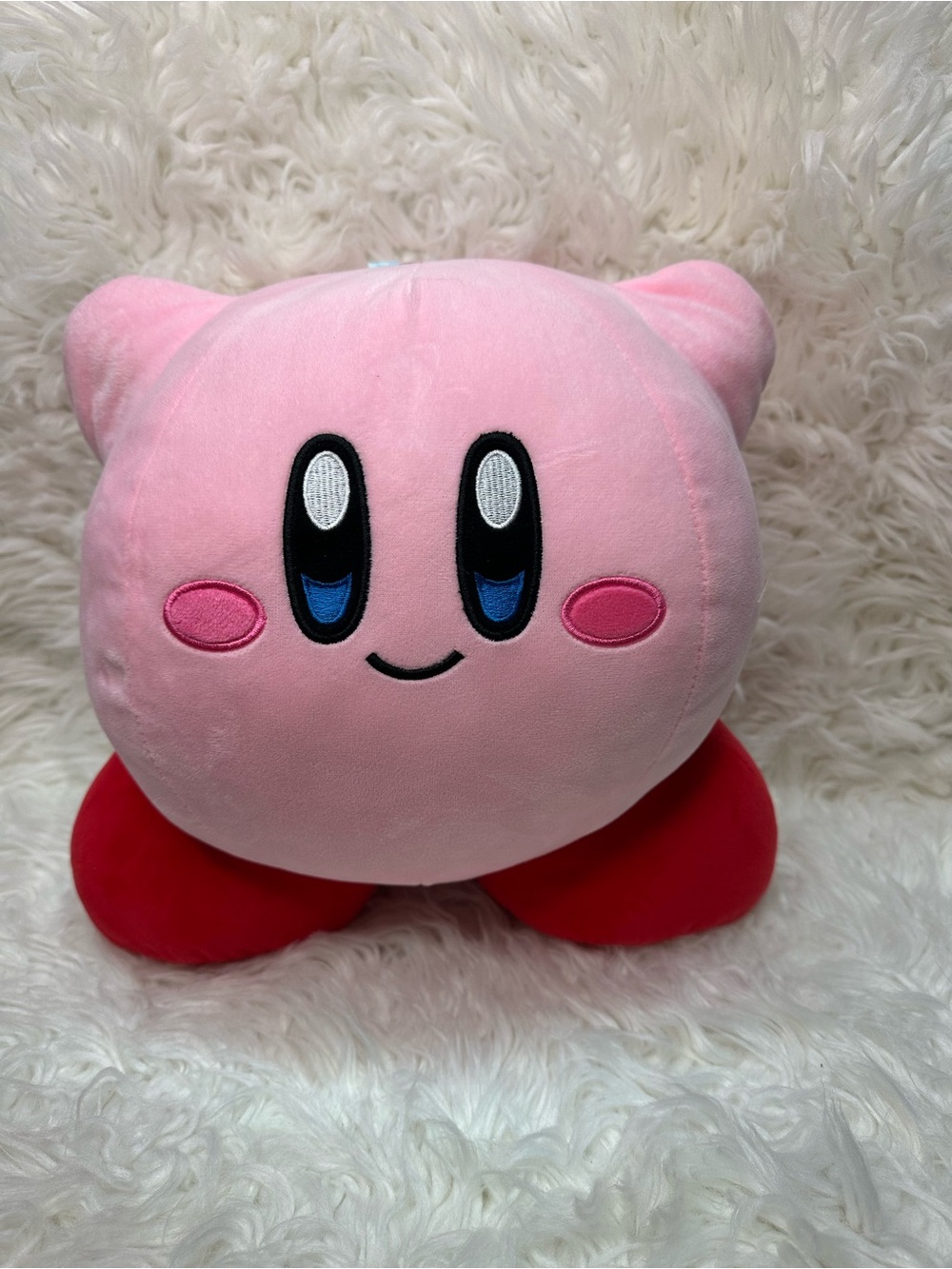 Pink Kirby Plush with Red Feet